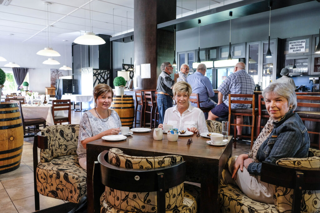 Residents enjoying a gathering at Summervale
