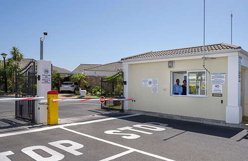 Controlled-access Summervale entrance and security gate